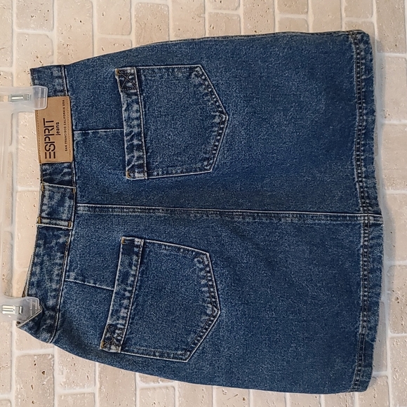 Esprit Dark Blue Denim Mini Skirt ( Sz 38) - Picture 2 of 7